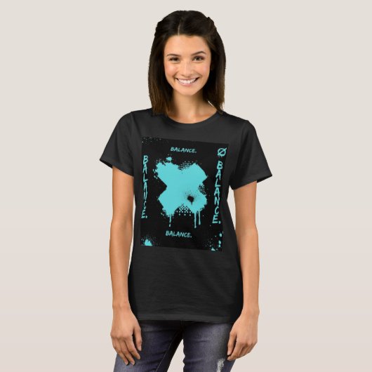 Dames Balance Abstract Grafisch T-shirt (Voorkant volledig)