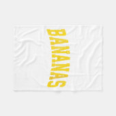 Dames banaan retro throwback populair fruit humor fleece deken (Voorkant (Horizontaal))