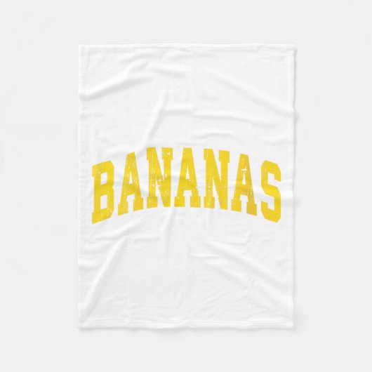 Dames banaan retro throwback populair fruit humor fleece deken (Voorkant)
