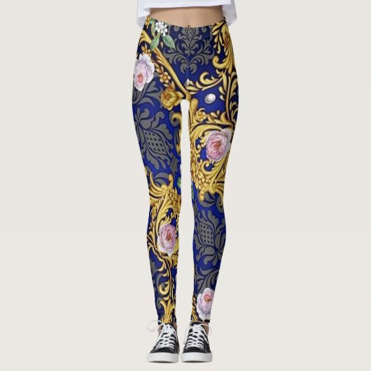 Dames Barok Design Leggings (Voorkant)