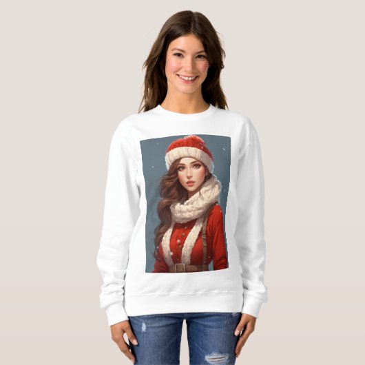 DAMES BASIC SWEAT T-SHIRT VAN NIEUW DESIGN (Voorkant volledig)