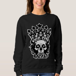 Dames Basic Sweatshirt met King Skull Logo