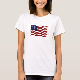 Dames Basic T-Shirt - Amerikaanse Vlag