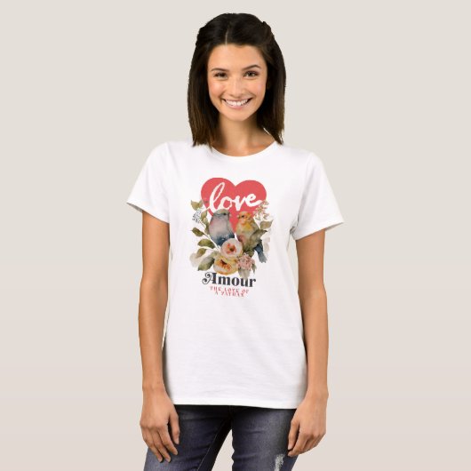 Dames Basic T-Shirt amour afghan (Voorkant volledig)