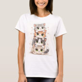 Dames Basic T-Shirt katten (Voorkant)