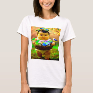 Dames Basic T-Shirt – Kleurrijk Digitaal Design