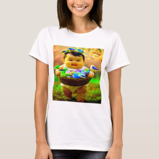 Dames Basic T-Shirt – Kleurrijk Digitaal Design |