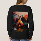 Dames Basic T-shirt met capuchon (Achterkant)