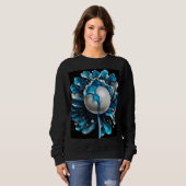 Dames Basic T-shirt met capuchon (Voorkant volledig)