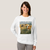 Dames Basic T-shirt met Lange Mouwen (Voorkant volledig)