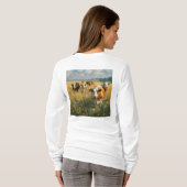 Dames Basic T-shirt met Lange Mouwen (Achterkant volledig)