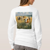 Dames Basic T-shirt met Lange Mouwen (Achterkant)