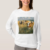Dames Basic T-shirt met Lange Mouwen (Voorkant)