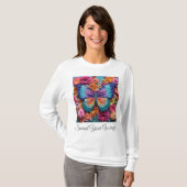 Dames Basic T-shirt met lange mouwen (Voorkant volledig)