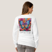 Dames Basic T-shirt met lange mouwen (Achterkant volledig)