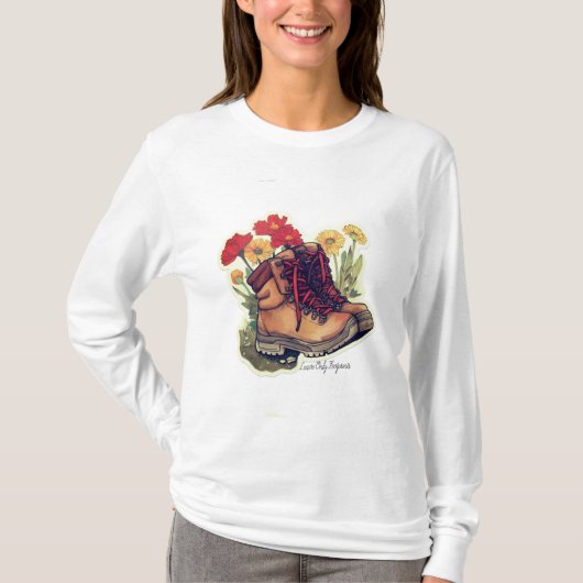 Dames Basic T-shirt met Lange Mouwen (Voorkant)