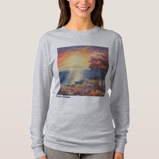 Dames Basic T-shirt met lange mouwen  (Voorkant)