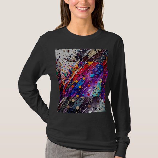 Dames Basic T-shirt met lange mouwen (Voorkant)