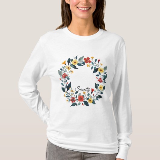 Dames Basic T-shirt met Lange Mouwen (Voorkant)