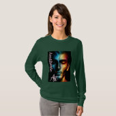 Dames Basic T-shirt met lange mouwen (Voorkant volledig)