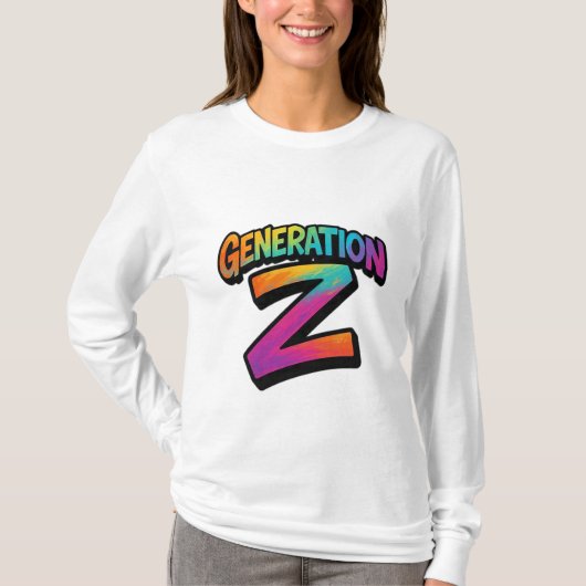 Dames Basic T-shirt met lange mouwen (Voorkant)
