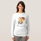 Dames Basic T-shirt met Lange Mouwen (Voorkant volledig)