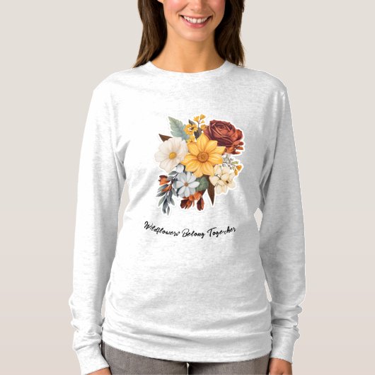 Dames Basic T-shirt met Lange Mouwen (Voorkant)