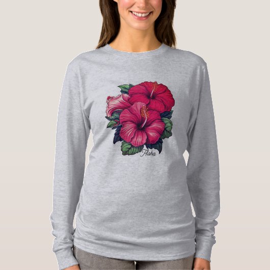 Dames Basic T-shirt met Lange Mouwen (Voorkant)