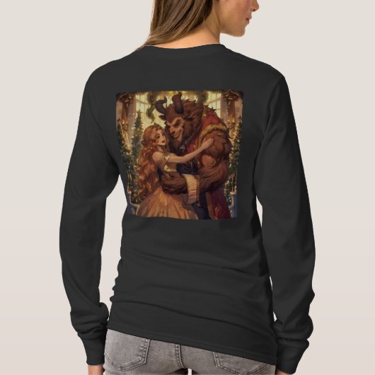 Dames Basic T-shirt met Lange Mouwen (Achterkant)