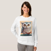 Dames Basic T-shirt met Lange Mouwen (Voorkant volledig)