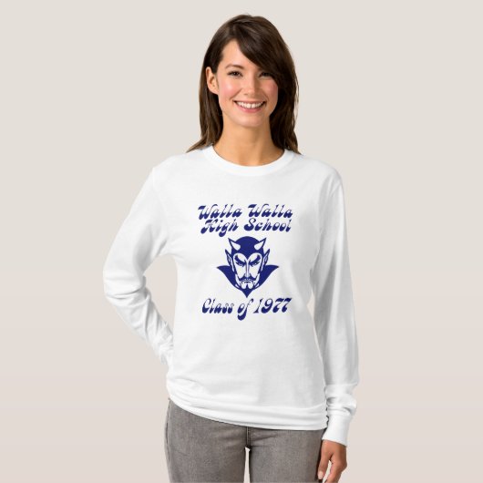 Dames Basic T-shirt met lange mouwen (Voorkant volledig)