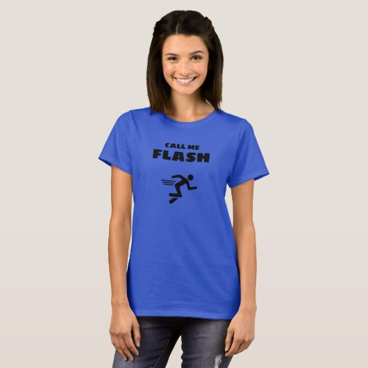 Dames Basic T-Shirt | Noem Me Flash (Voorkant volledig)