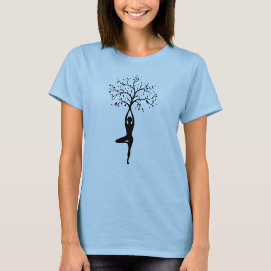 Dames Basic T-shirt | Yoga Tree (Voorkant)