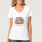 Dames Basic V-hals T-shirt  (Voorkant)