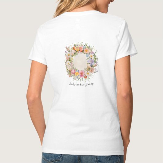 Dames Basic V-hals T-shirt (Achterkant)