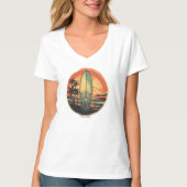 Dames Basic V-Hals T-Shirt (Voorkant)