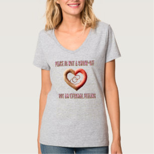 Dames Basic V-hals T-shirt