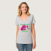 Dames Basic V-hals T-shirt (Voorkant volledig)