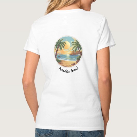Dames Basic V-Hals T-Shirt (Achterkant)