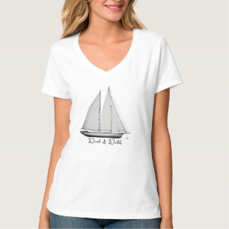 Dames Basic V-hals T-shirt