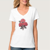 Dames Basic V-Hals T-Shirt (Voorkant)