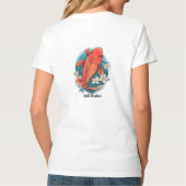 Dames Basic V-hals T-shirt (Achterkant)