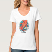 Dames Basic V-hals T-shirt (Voorkant)