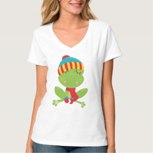 Dames Basic V-Hals T-shirt