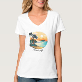 Dames Basic V-hals T-shirt