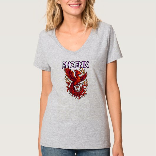 Dames Basic V-hals T-shirt (Voorkant)