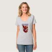 Dames Basic V-hals T-shirt (Voorkant volledig)