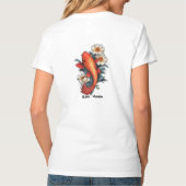 Dames Basic V-Hals T-shirt  (Achterkant)