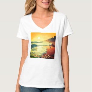 Dames Basic V-Hals T-shirt Aanbiedingsprijs $23.16