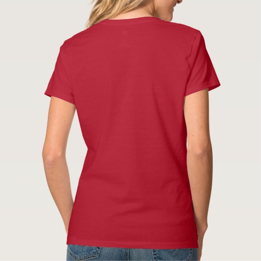 Dames Basic V-Hals T-Shirt van HOT (Achterkant)